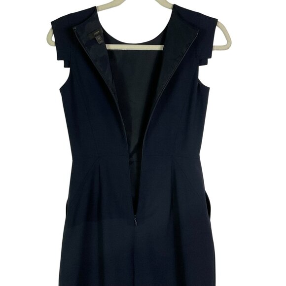 J.Crew 365 Resume Sheath in Navy Blue Italian Stretch Wool Dress, 00P - Picture 7 of 13